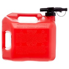 No-Spill 5 Gal Gasoline Can Spill Proof Fuel Container Push Button control Red