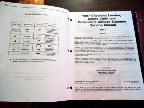 1997 Chevy Lumina Monte Carlo Olds Cutlass Supreme Factory Service Repair Manual - Afbeelding 2 van 4