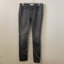 Habitual Graphite Gray Skinny Jeans Size 28 Mid Rise Pockets Casual Made In USA!
