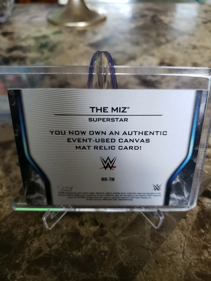 WWE The Miz 2019 TOPPS Authentic Mat Relic Trading Card - Image 3 of 3