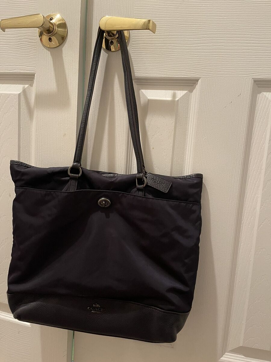 COACH f57903 TURNLOCK TOTE NYLON ZIP SHOULDER BAG satchel COACH f57903 TURNLOCK TOTE NYLON ZIP SHOULDER BAG satchel