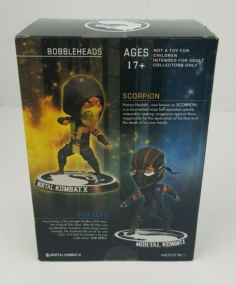 Mortal Kombat X Scorpion 6" Exclusive Arcade Block Bobblehead Brand New Sealed - Imagem 2 de 4