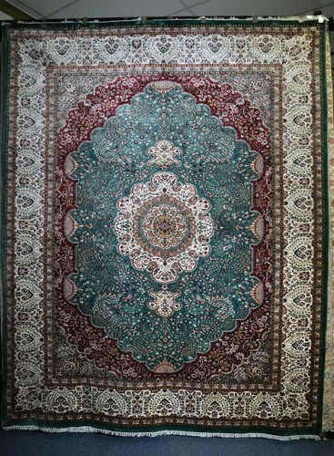 8 Fuß 0 Zoll x 10 Fuß 0 Zoll Fuß Jammu Kaschmir handgeknüpfter Orientteppich pflanzlich gefärbt - Bild 1 von 7