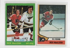 RICK MACLEISH PHILADELPHIA FLYERS 1973-75 TOPPS VINTAGE 2X HOF LOT EX-NM