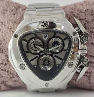 Lamborghini Chronograph Grey Dial ''Date'' Men Watch Steel Band ''Stay Punctual''