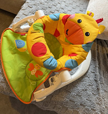 Baby Bouncing Chair Seat, Animal Theme, Activity Toy Pad, Green/Yellow