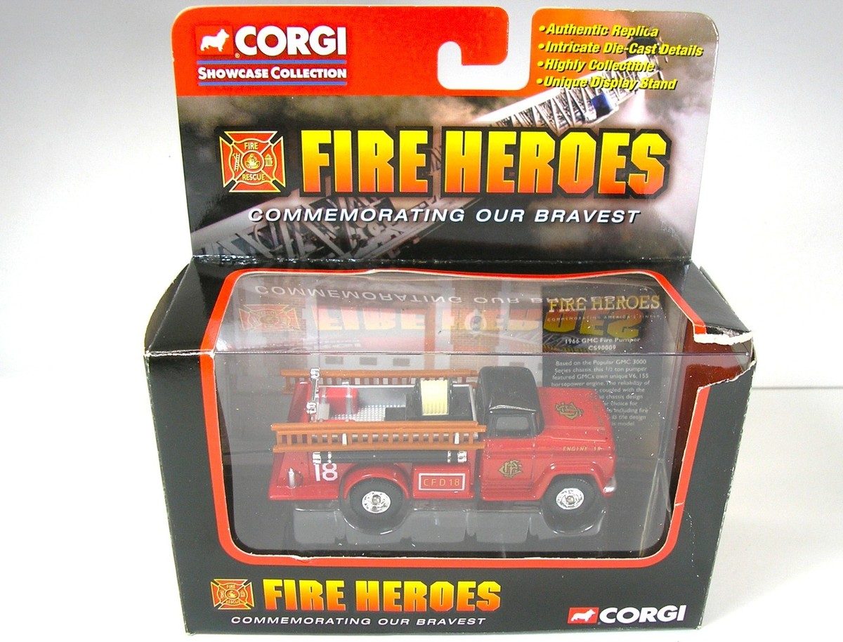 2002 Corgi Fire Heroes 1:50 GMC Fire Pumper die-cast fire truck