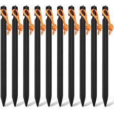 10 Pack Tent Stakes Heavy Duty Aluminum Tent Stakes Pegs Metal Tent Spikes Groun
