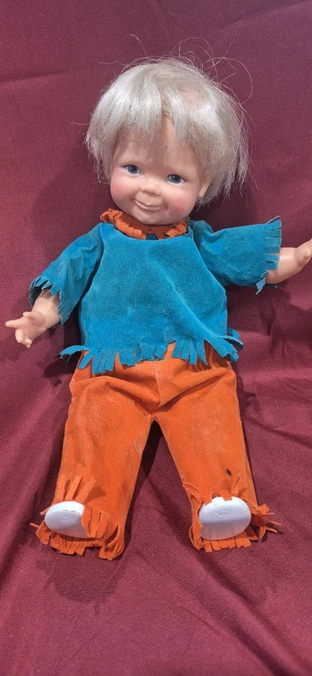 Vintage 1968 Ideal Toddler Thumbelina Doll 10" Tall Fringe Outfit + 2 More SETS - Image 2 of 4