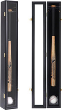 Baseball Bat Display Case - Baseball Bat Wall Mount Wooden Frame with Acrylic Tr