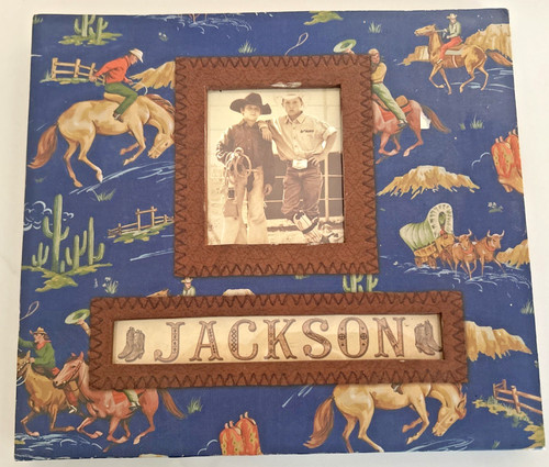 Cowboy Western Country Personalization  Scrap Book Photo Album K&Company Large