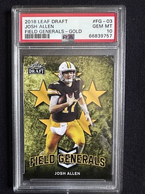 Leaf 2018 Draft Josh Allen Rookie Field Generals Gold FG-03 PSA 10