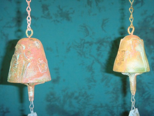 Paolo Soleri SMALL BELL DUO 2 Bronze Wind Bells Complimentary Tone & Appearance - Picture 13 of 24