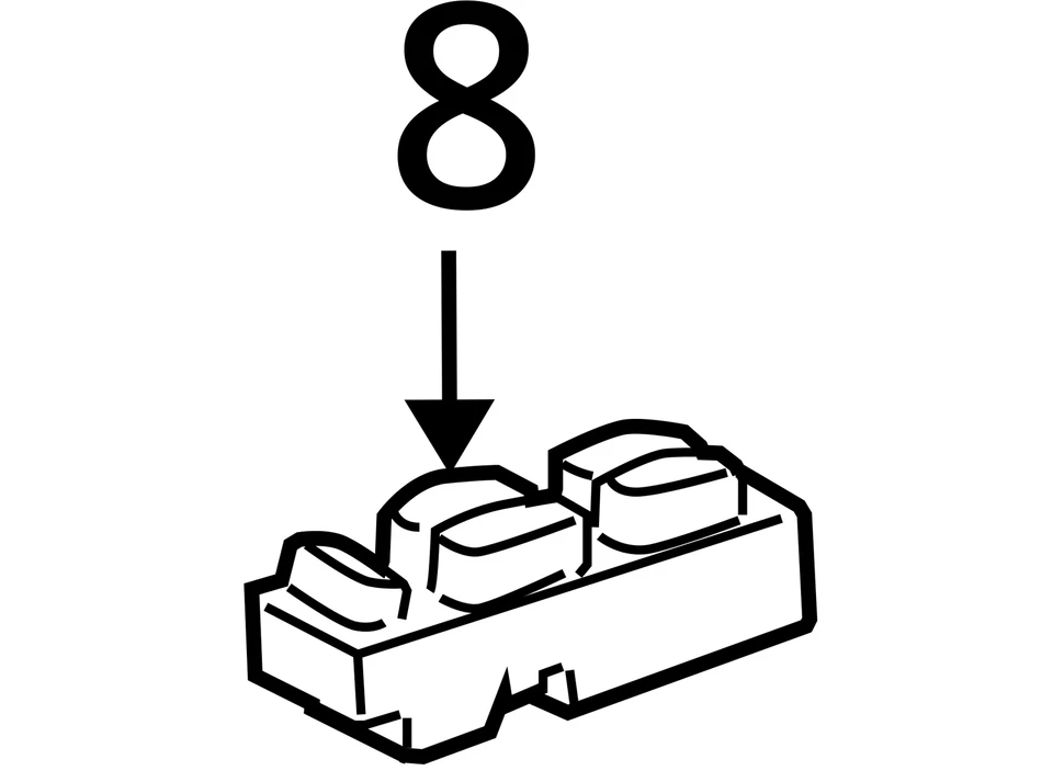 2006-2007 Mercury Mountaineer Driver Left Door Master Power Window Switch J8SNM - Image 4 of 4