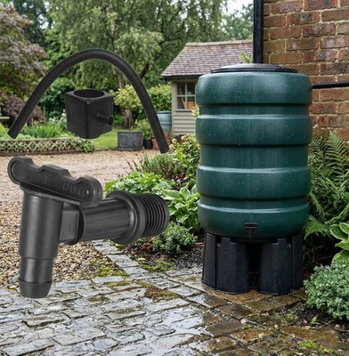 250L XL Regentonne traditionelles Fass Regenwassersammler mit Ständer & Hahn