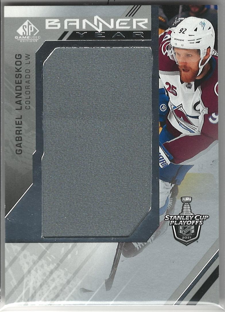 2021-22 SP Game Used Gabriel Landeskog 2021 Stanley Cup Playoffs Banner Relics