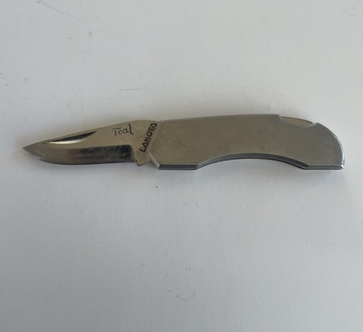 #ad Lakota Teal Stainless Steel Folding Knife Japan 2 1 2quot; closed Fas Shipping $39.99