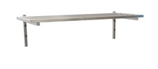 SARO Wandbord mit Streben, 1400 mm  - Edelstahl Wandregal - Tropfablageregal