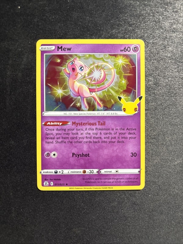 Pokémon TCG Mew 011/025 Holo Rare Celebrations Set