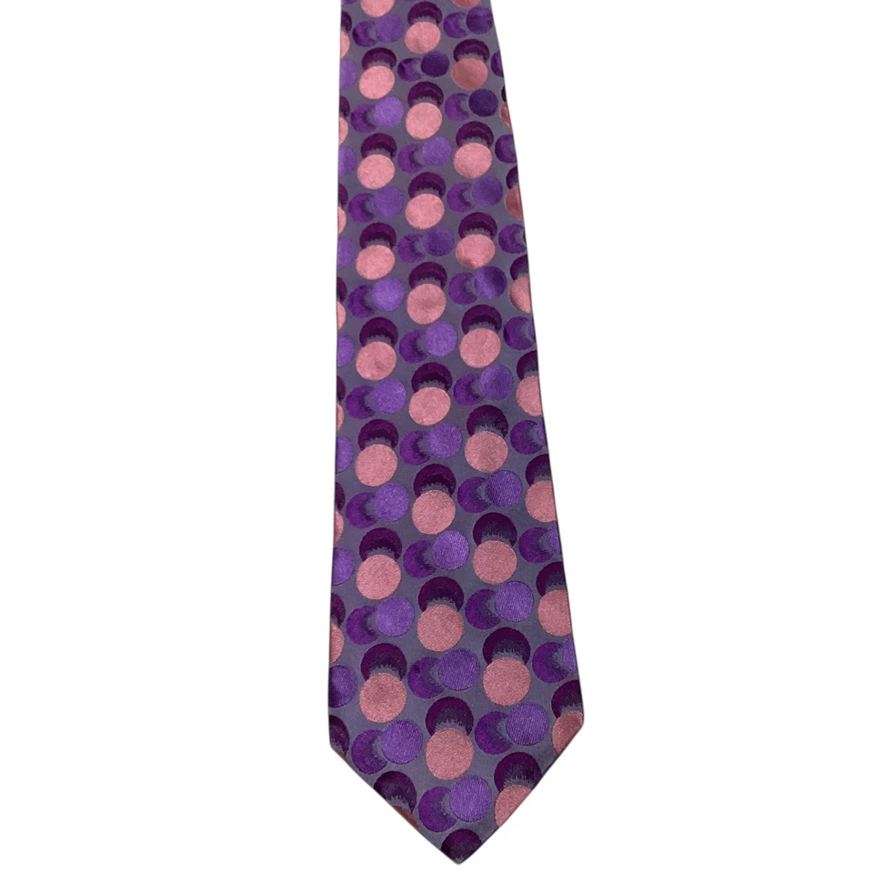 Corbata de hombre PAUL SMITH 100 % seda diseñador ITALIA LUNARES azul/púrpura/rosa usada en excelente estado Foto 2 de 3