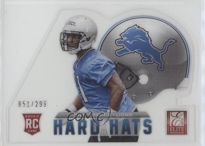 2013 Panini Elite Rookie Hard Hats 51/299 Theo Riddick #87 RC 1s8
