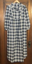 Vintage Sears Flannel Nightgown Plaid Cotton Lace Trim Size Large 16-18 NWT