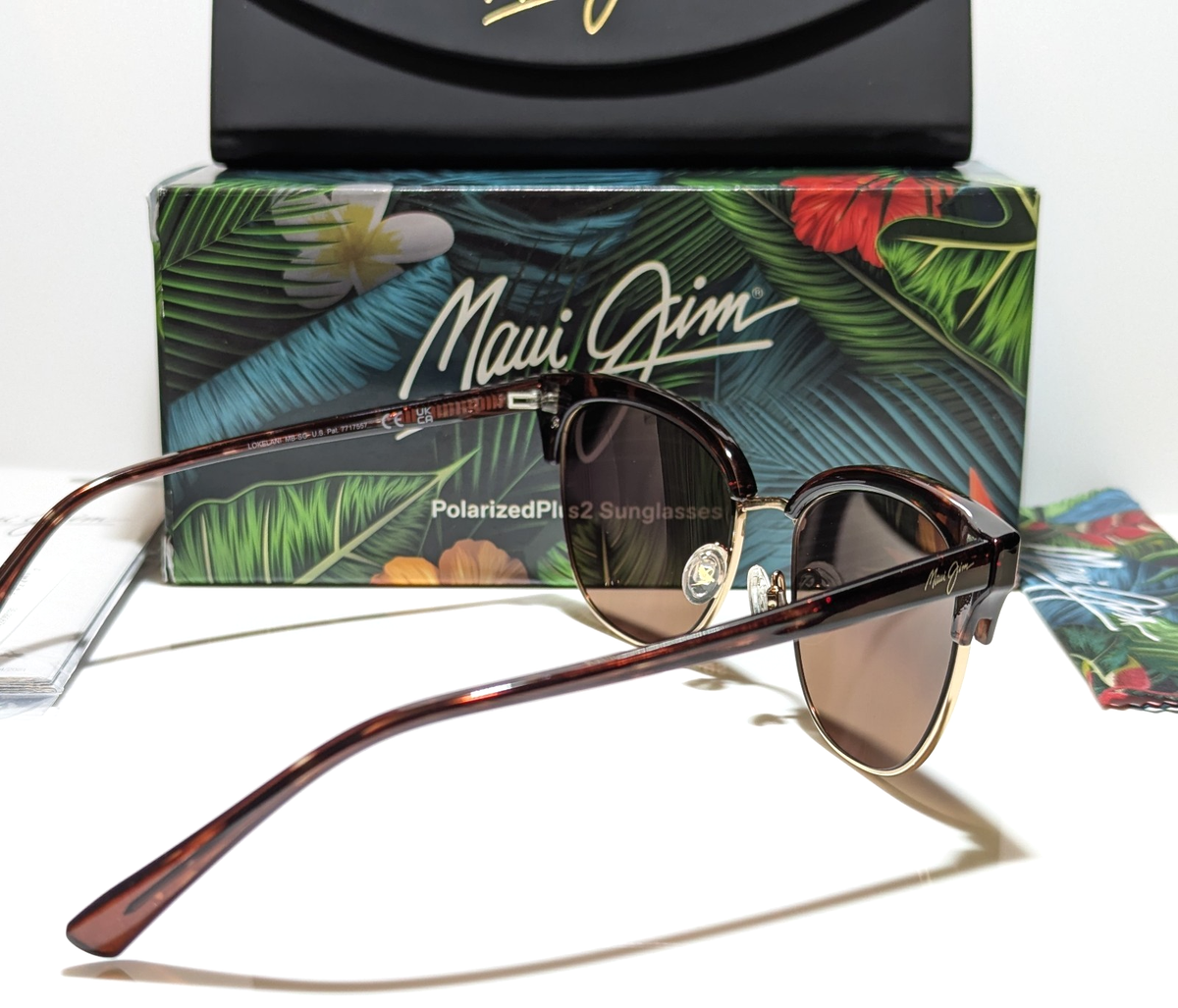 MAUI JIM HCL Lokelani Tortoise w/Gold Cat-Eye Like New Sunglasses NEW Maui Jim Lokelani Tortoise w/Gold Polarized HCL Bronze  main image 3
