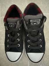 Converse All Star Youth Size 3 Black Gray Shoes Style 649967F Classic Casual