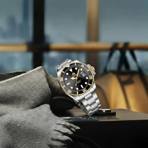 LN LENQIN Men's Quartz Watch, Stainless Steel