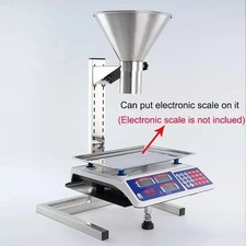 Tramoggia Alimentazione Acciaio Inox Con Supporto Riempimento Manuale Confezione Imbuto