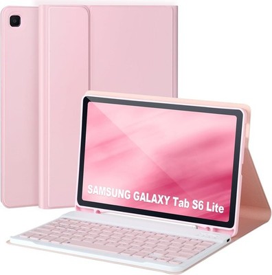 Keyboard Case with Detachable Wireless Bluetooth Keyboard for Galaxy S6 Lite 10.