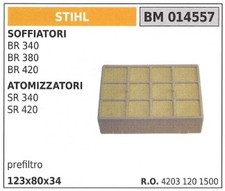 Prefiltro aria STIHL per soffiatore BR 340 380 atomizzatore SR 340 420 014557