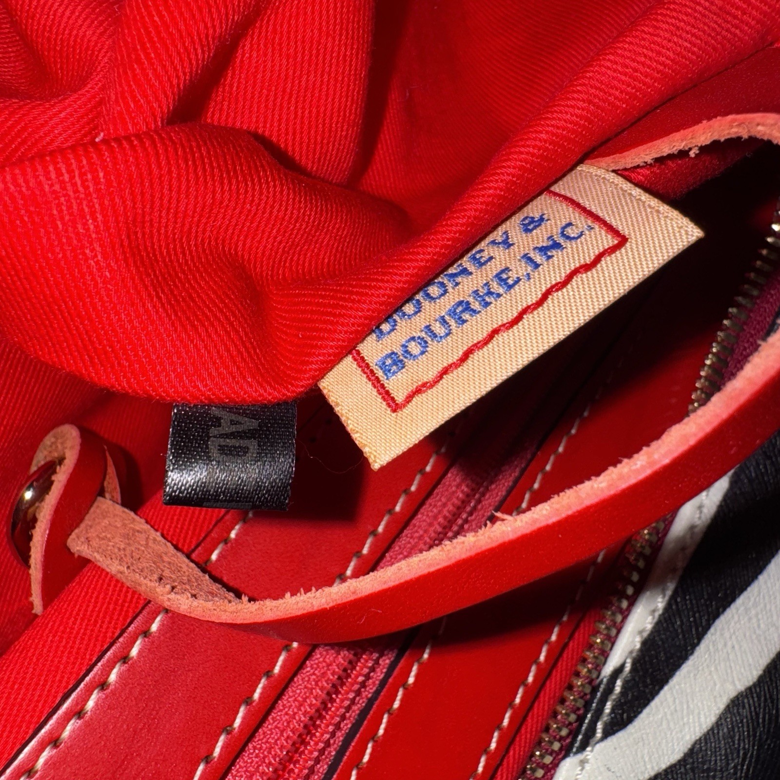 Zebra Print Statement Lockable Red Leather Trim S… - image 7