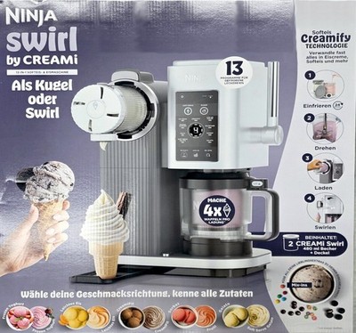 Ninja Creami NC701EU Scoop & Swirl 13 in 1 Softeis-, Eismaschine,Milchshake 800W