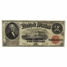 1917 $2 US Legal Tender Note D41713689A