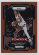 2024 Panini Prizm Monopoly WNBA Orange Prizm 64/124 Diamond Miller #9 1g0v
