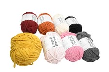 Loops  Threads Demi Purl Yarn Lot 8 Skeins Super Bulky 6 Chenille Multi Color