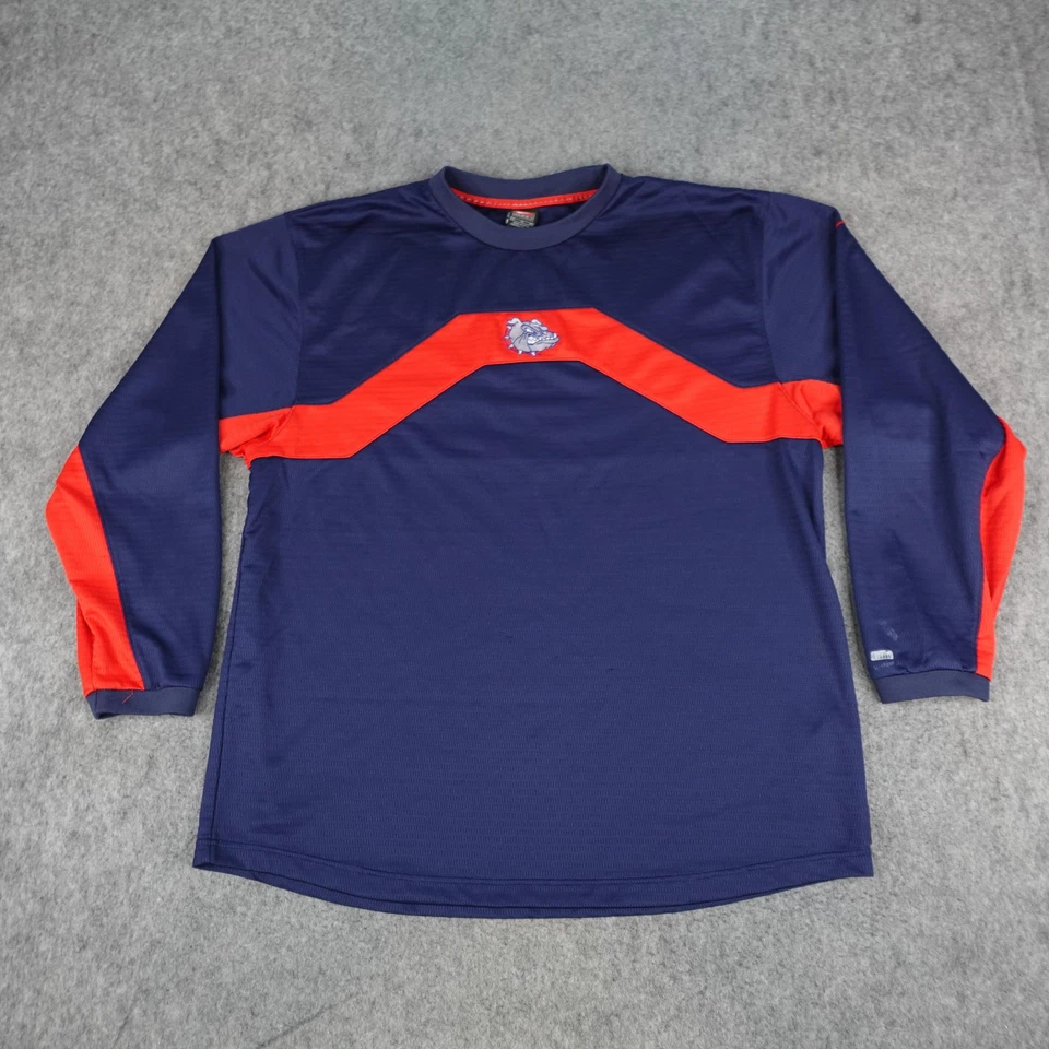 Vintage Gonzaga Bulldogs Shirt Mens XL Nike Dri-Fit Long Sleeve Pullover Sweater - Image 2 of 4