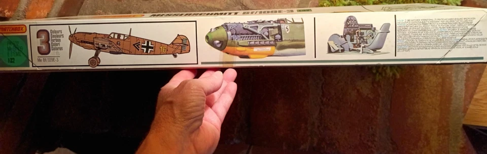 1983 MATCHBOX 1/32s WW II German Messerschmitt Bf.109 E-3 Model Kit NEW Open Box - Image 3 of 4