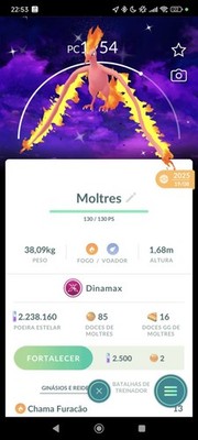 Shiny Moltres Dynamax Dark Skies Background - Read the description - Pokemon GO