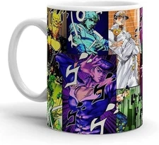 JoJo’s Bizarre Adventure Mug, Anime Collage Coffee Cup, Holidayy Birthday  11oz