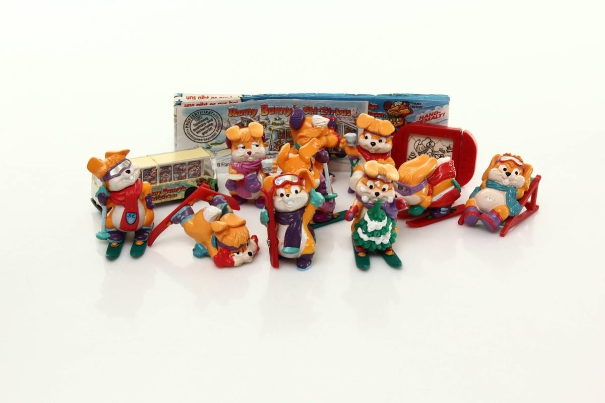 Kinder Surprise Egg Figurines Hanny Bunny Ski-Hasen Die Bingo