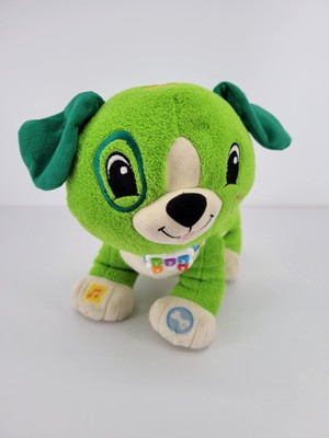 Leap Frog Read With Me Scout Interactive Plush Dog Leapfrog puppy green WORKS