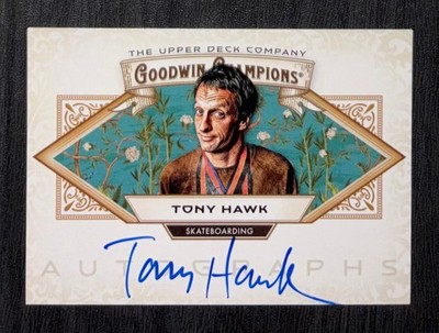 2025 Tony Hawk Upper Deck Goodwin Champions Horizontal  #HA-TH On-Card Auto