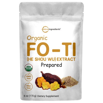 Organic He Shou Wu Fo Ti Extract Powder 6oz   Hair, Aging, No Fillers, Non-GMO