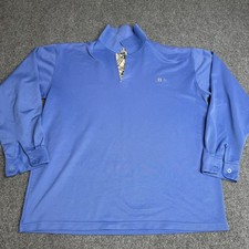 Burberry London Polo Shirt Mens XL Blue Plaid Collar Nova Check Cotton UK