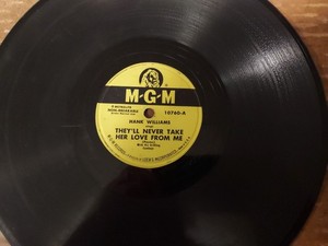 1950 MGM 78/HANK WILLIAMS & His Drifting Cowboys..