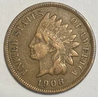 1908 Indian Head Cent Penny 118-Year-Old Penny C429