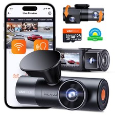 Vantrue - N5 4-Channel Dash Cam w/ 128GB Micro SD Card, All-Around Coverage, ...