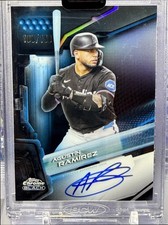 2026 Topps Chrome Black Agustin Ramirez #57 Blue Refractor AUTO /150 Marlins